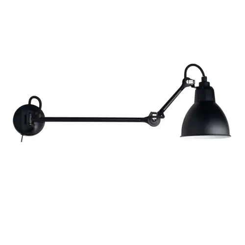 204 Væglampe L40 m/ Afbryder Sort - Lampe Gras