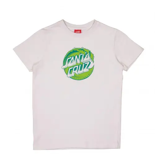 Santa Cruz Youth Stipple Wave Dot T-Shirt White