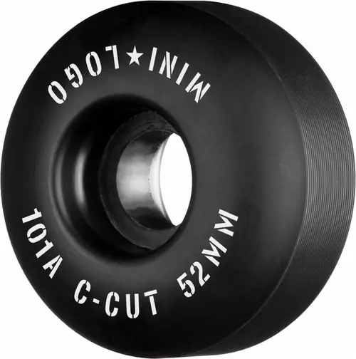 Mini Logo Skateboard Hjul C-cut 52mm 101A Black 4-pak