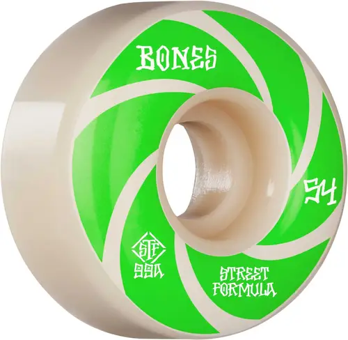 Bones Wheels Skateboard Hjul Patterns STF 99A 54mm White V1 Standard 4-pak