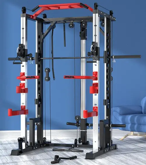 Powerrack - Squat og Bænkpres rack med kabeltræk udvidet version