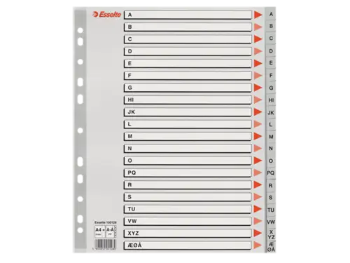 Alfabet A4+ Esselte a-å Maxi grå