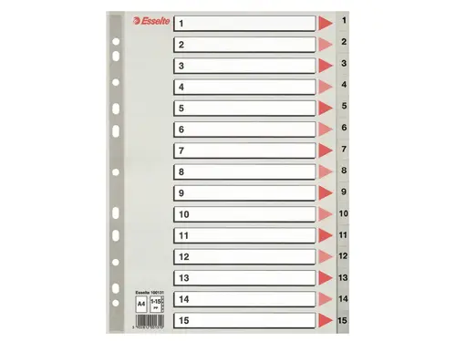 Talregister A4 Esselte 1-15 grå