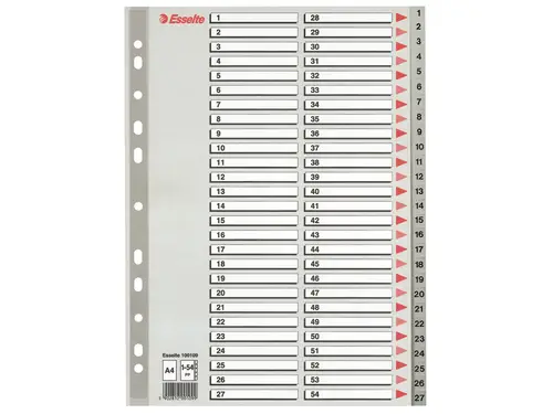 Talregister A4 Esselte 1-54 grå