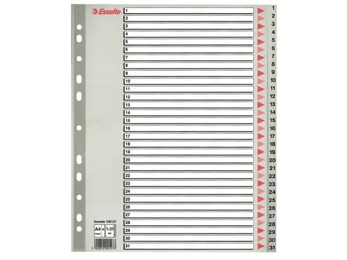 Talregister A4 Maxi Esselte 1-31 grå