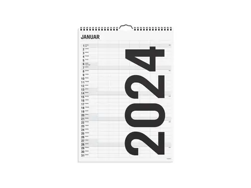 Familiekalender Black and White 7 kol. 2024