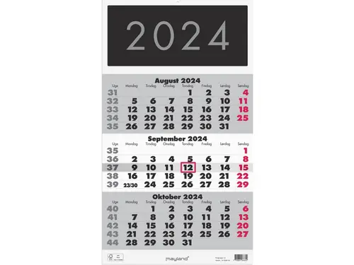 Vægkalender Triplanner 2024