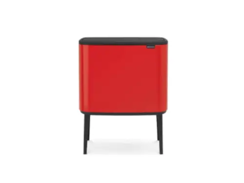 Brabantia Affaldsspand med låg | Bo Touch Bin | 11 + 23 Liter | Rød