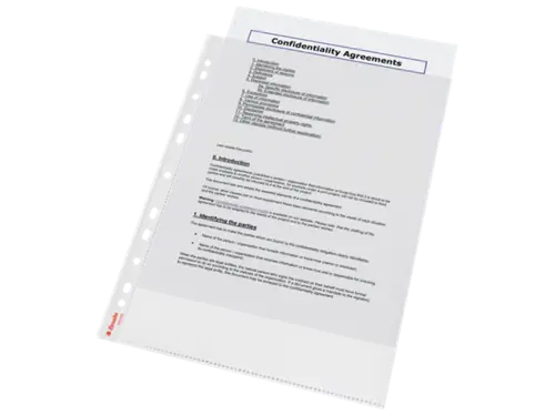 Plastlomme A4 0,055 Glasklar Å/top 100 stk Esselte