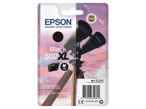 Epson T502xl Blæk Sort