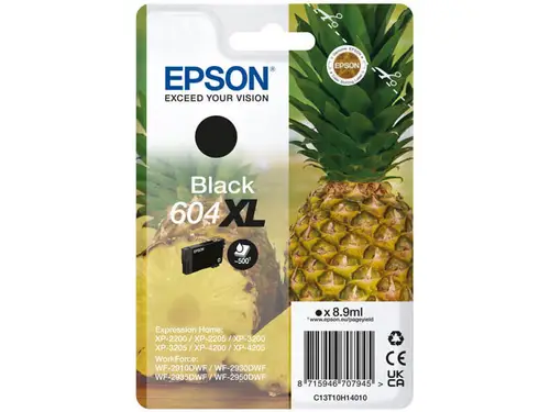 Epson T604xl Blæk Sort