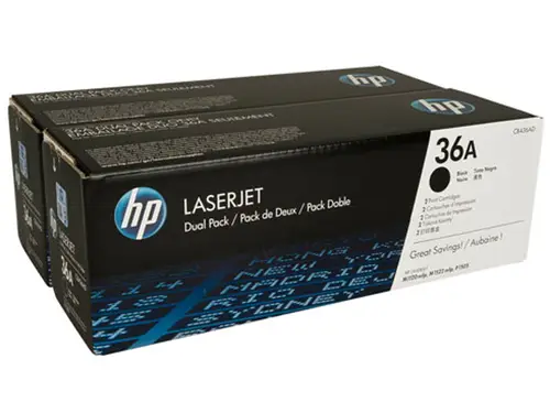 HP 36A Toner Cb436ad 2x Sort