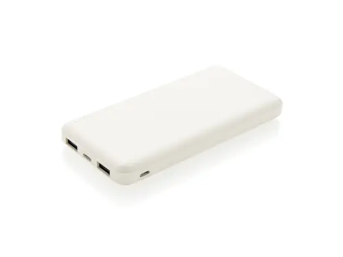 High Density 10.000 mAh Lomme Powerbank, Hvid