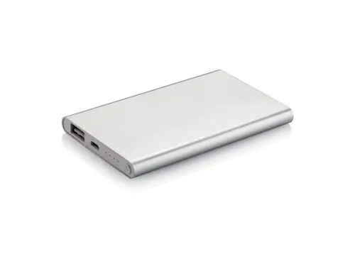 4.000 mAh Tynd Powerbank, Sølv