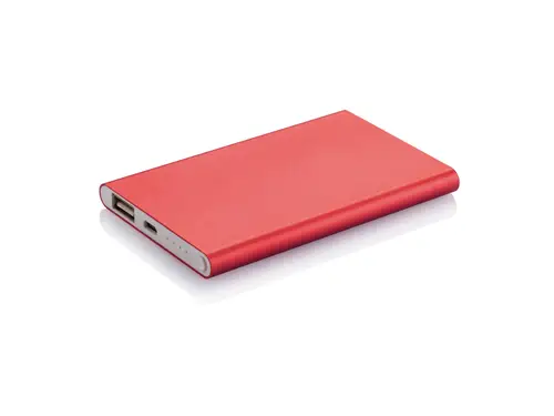 4.000 mAh Tynd Powerbank, rød