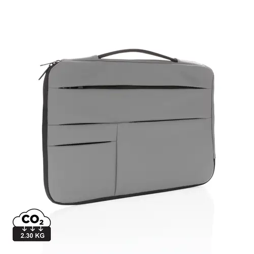 Blød 15.6&quot; PU Laptop Etui med Håndtag, grå