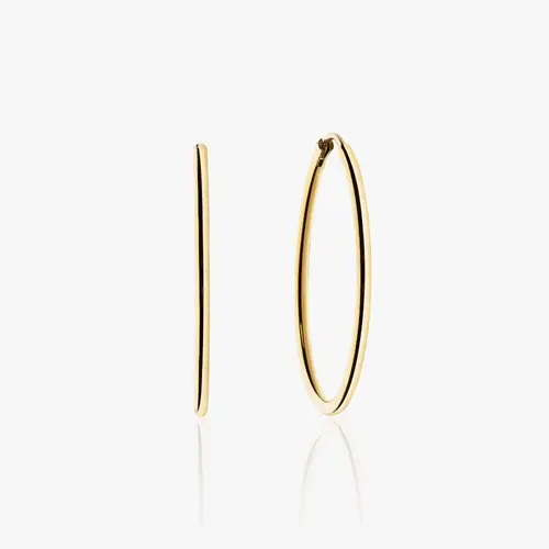 30mm Hoops Øreringe 14K Guldbelagt