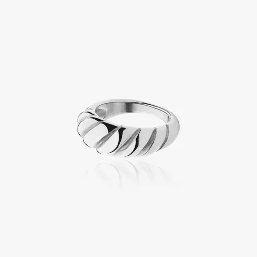 Vintage Croissant Ring Sølvbelagt