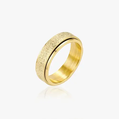 Tekstur Ring 14K Guldbelagt