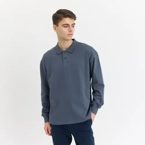 Micky Polo Sweat - Stone Grey / S