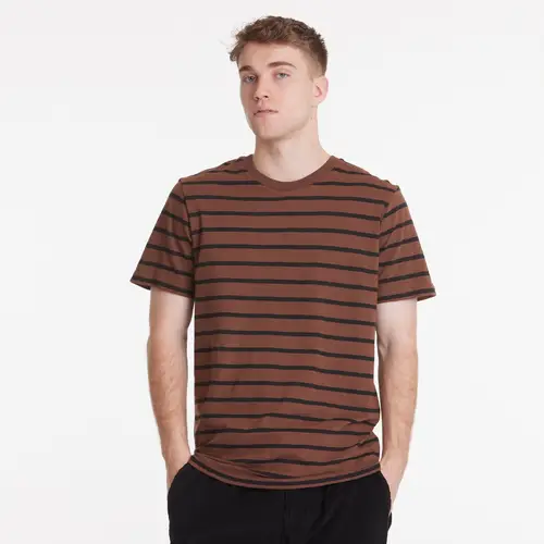 Scott Striped Tee - Beaver - L