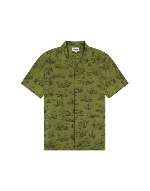 SS_RESORT_SHIRT OLIVE_SCENIC