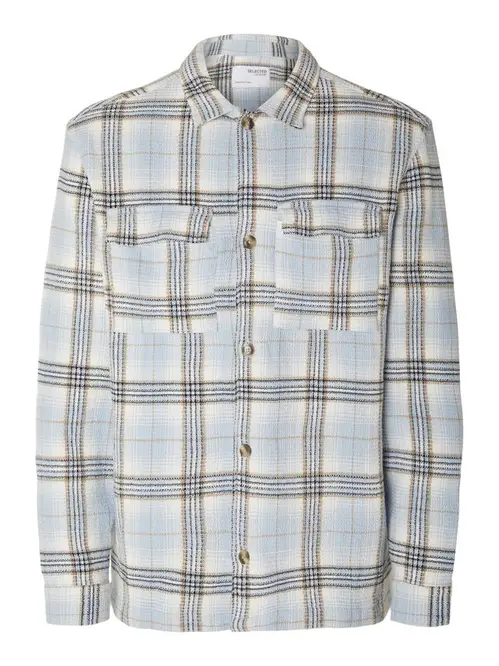 SLH-WAFFLE OVERSHIRT LS CHECK