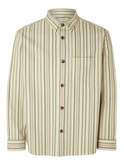 SLHBOXY-JAMES OVERSHIRT LS STRIPES