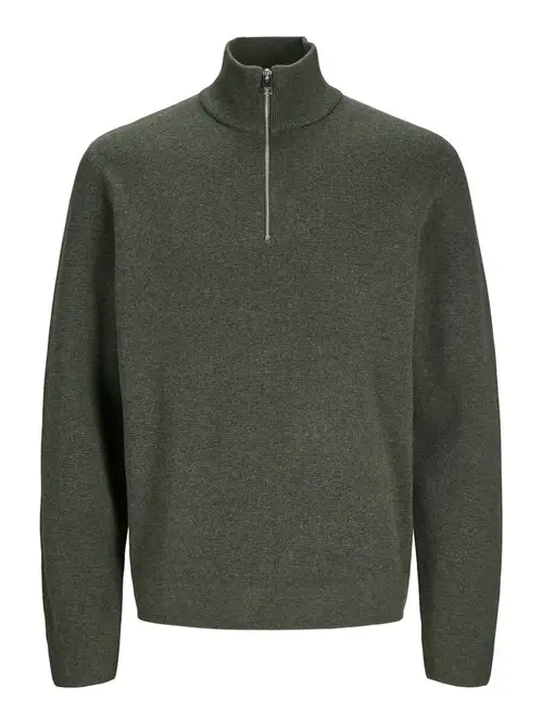 JPRCCMILANO STITCH KNIT HALF ZIP SN