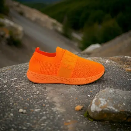 Dame sneakers elastik orange - 37