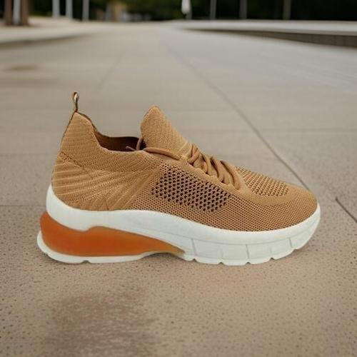 Dame sneakers elastik brun - 40