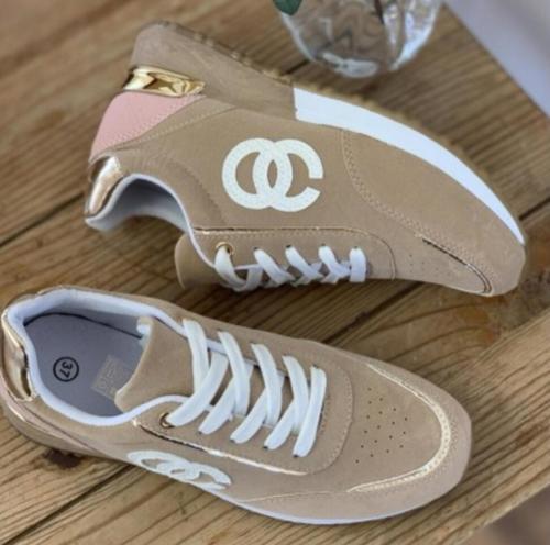 Dame sneakers beige/pink - 41