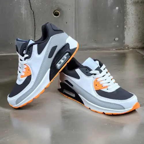 Dame sneakers air sort/orange - 41