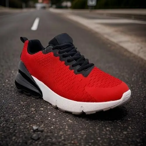 Dame sneakers air rød/sort - 38