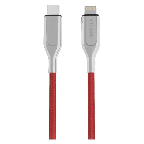 Forever Core 1,5m Mfi USB-C til Lightning Kabel, Rød