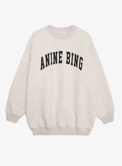 Anine Bing Tyler Sweatshirt Oat Melange