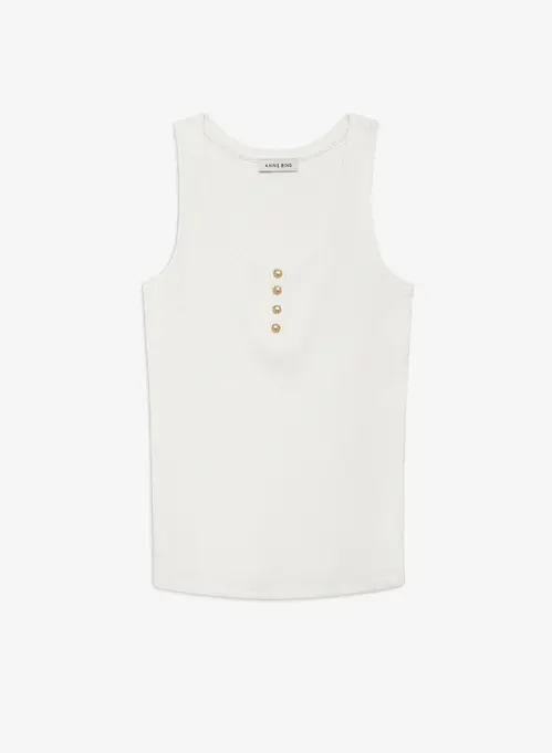 Anine Bing Alessia Tank Ivory