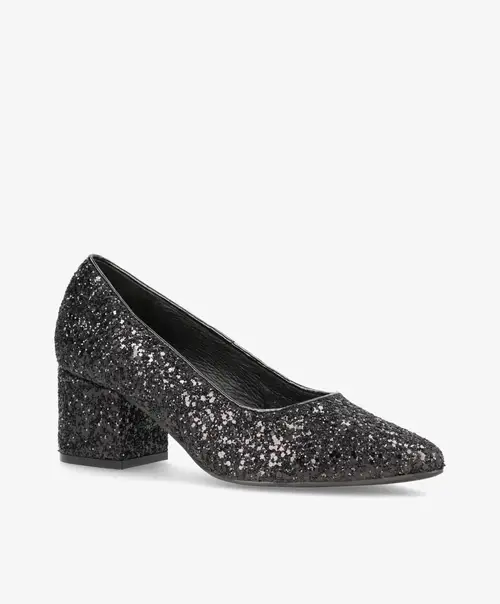 Shoedesign Copenhagen Isabel sort glimmer pumps