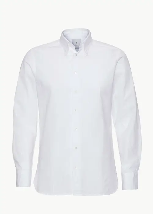 Seersucker Shirt, Pure White - Str: S - Cotton