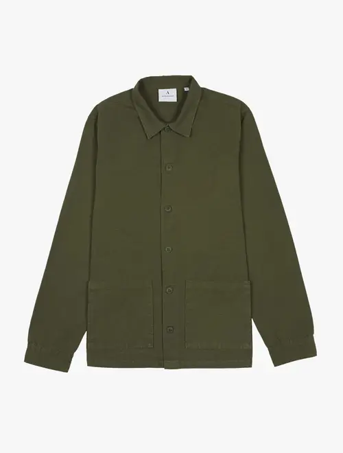 Canvas Jacket, Khaki Green - Str: XL - Organic Cotton