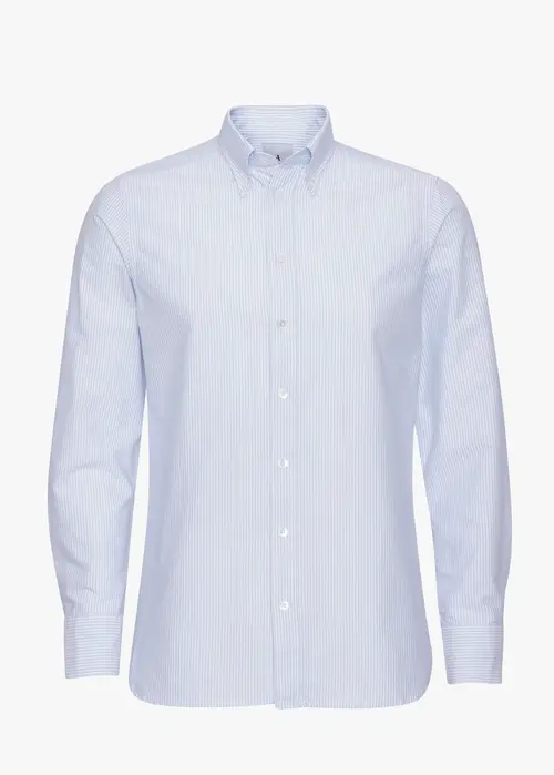 Oxford Shirt, Blue White Striped - Str: S - Cotton