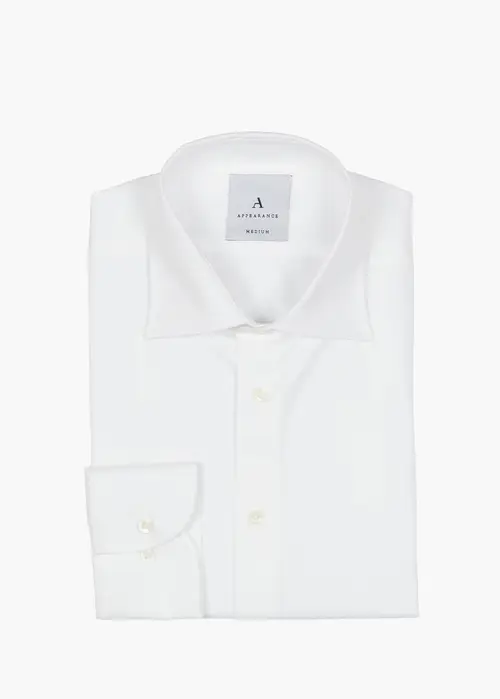 Twill Shirt, White - Str: XL - Cotton