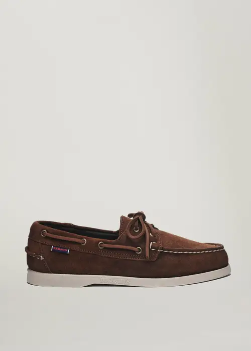 Docksides Suede Boat Shoe, Dark Brown - Str: 43.5