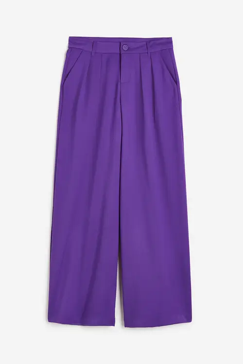 H&M Stylede Bukser Lilla, Klassiske. Farve: Purple 007 I størrelse 32