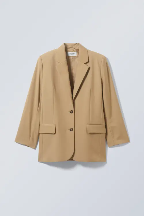 Weekday Erin Oversized Blazer Beige, Blazere I størrelse 36