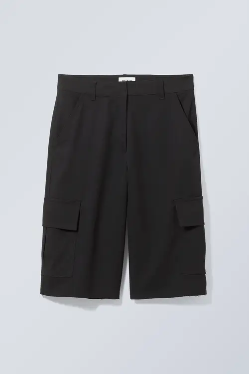 Weekday Arwen Cargoshorts I Habitstof Sort. Farve: Black størrelse 40