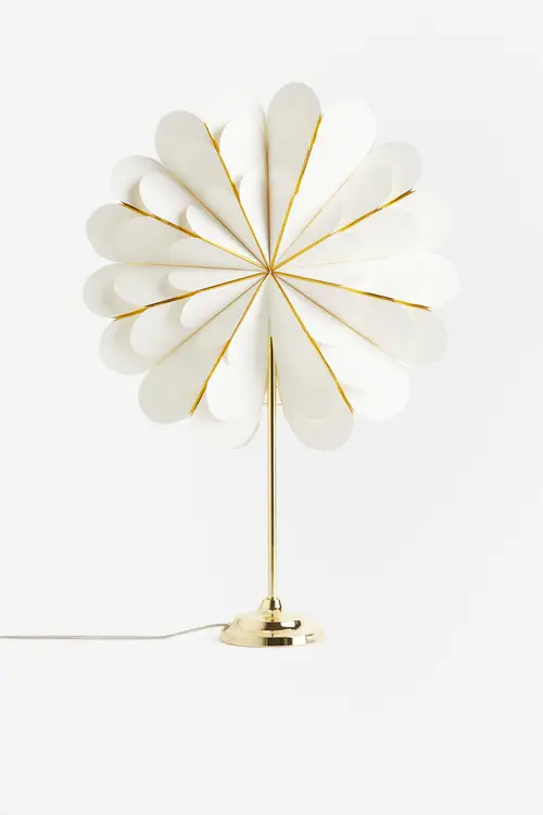 H&m Home Stjerneformet Bordlampe Hvid. Farve: White I størrelse Onesize