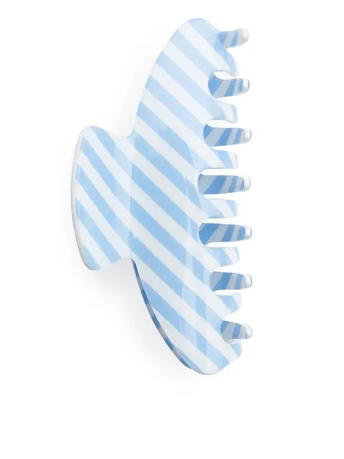 Arket Striped Hair Claw White/blue, Hårklemme I størrelse Onesize