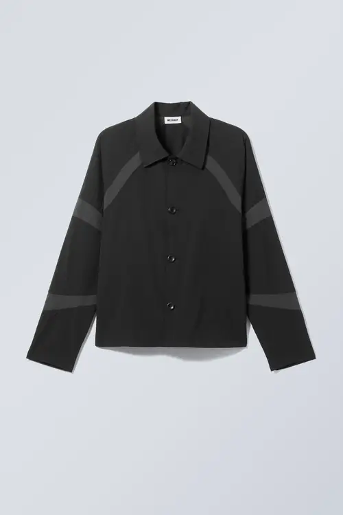 Weekday Afslappet Raglan-overshirt Med Paneler Sort, Casual. Farve: Black I størrelse XS