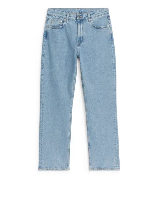 Arket Jade Cropped Slim Jeans Med Stretch Lyseblå, Straight jeans. Farve: Light blue 014 I størrelse W 28